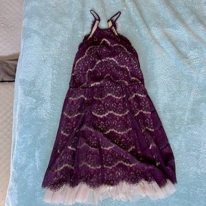 Purple,Lace Francesca’s dress